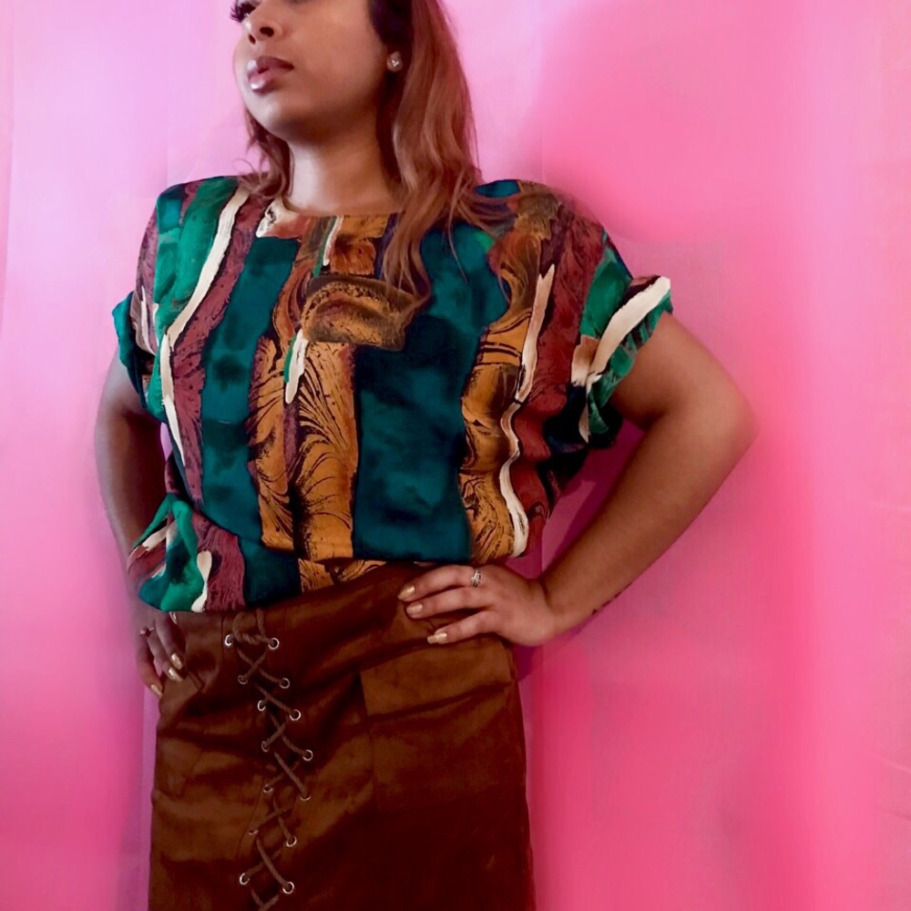 Vintage Printed Blouse